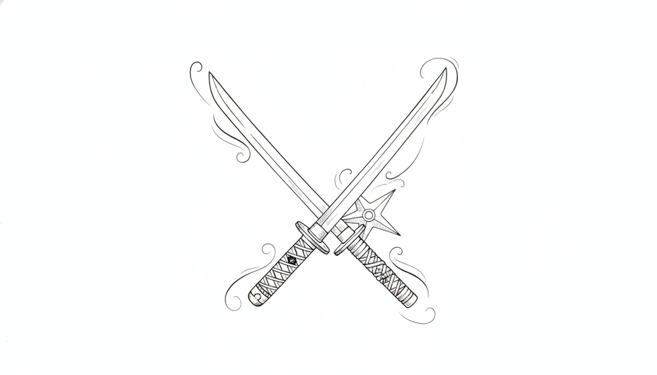 Ink illustration for Samurai and Ninja Were Not Opposite Castes: How Rank, Mission, and Equipment Made the Difference