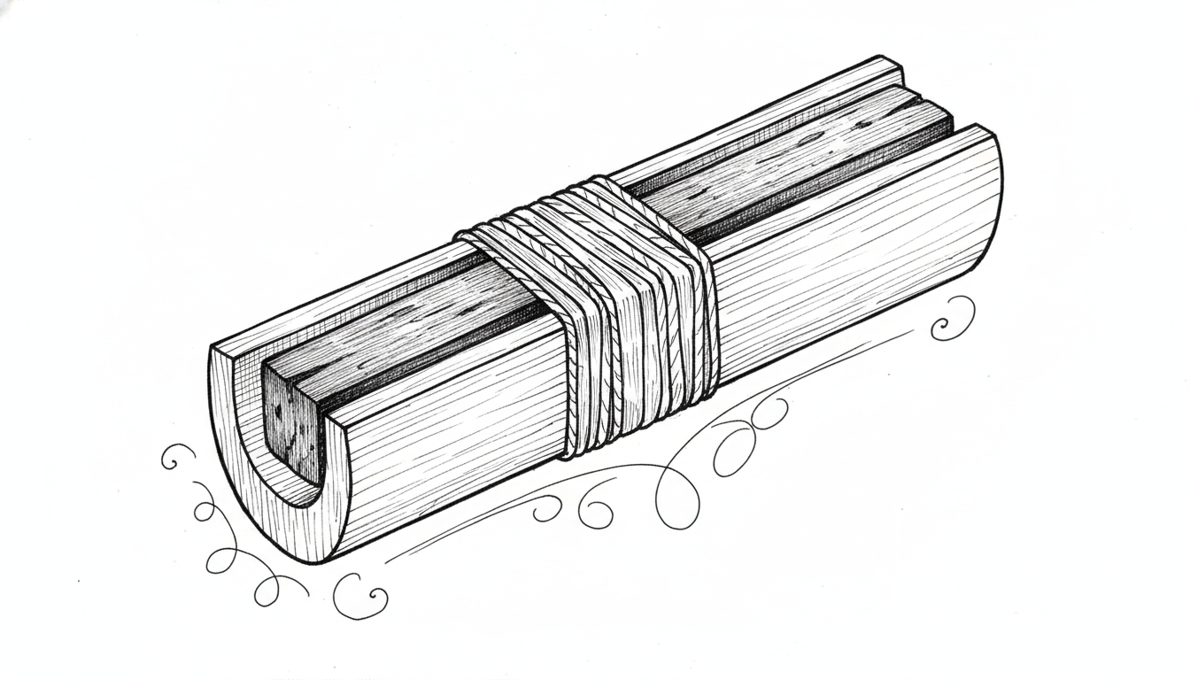 Ink illustration for How Graphite Became a Standardized Pencil Core