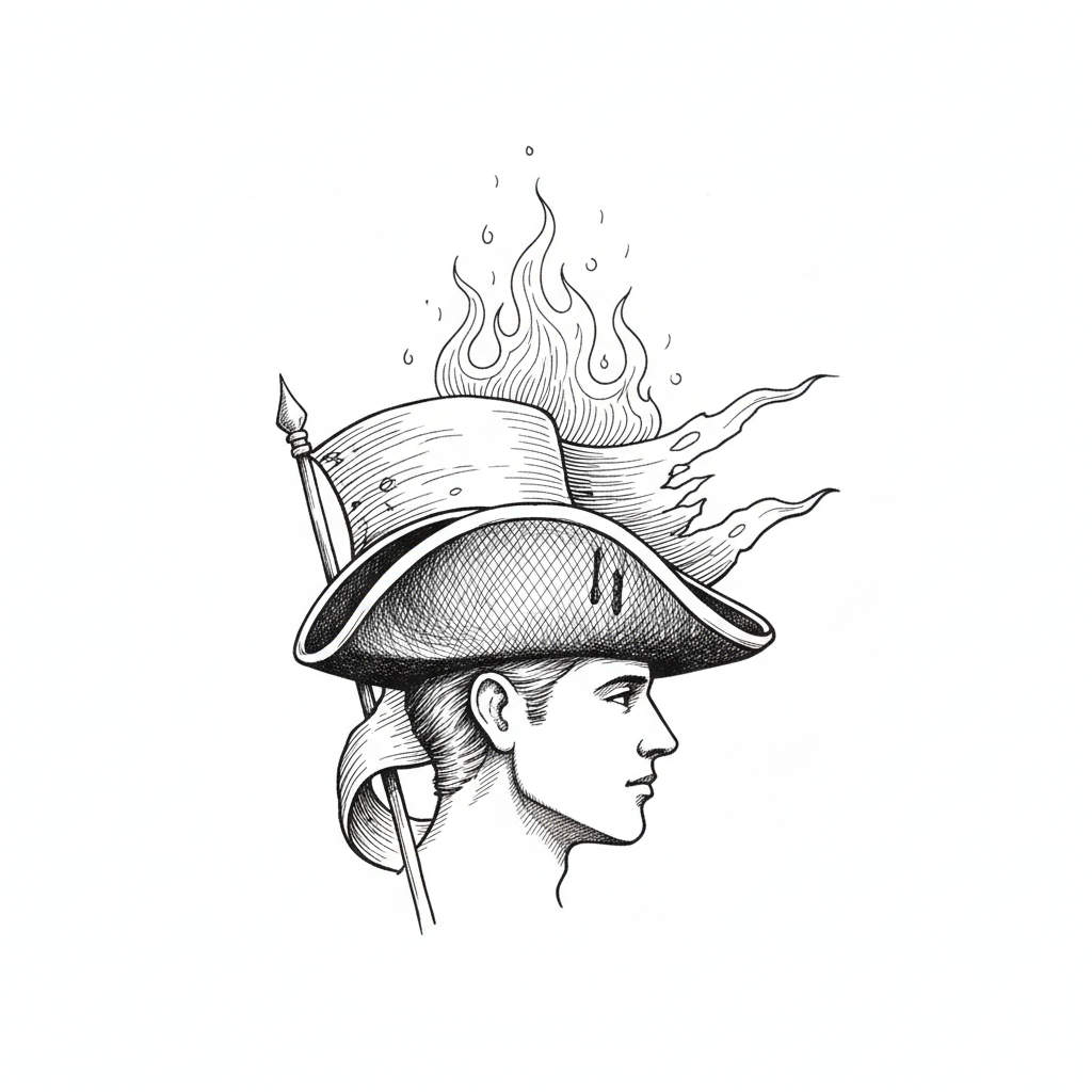 Ink illustration for The Fire on Breed's Hill: How a Tactical Loss Forged American Resolve
