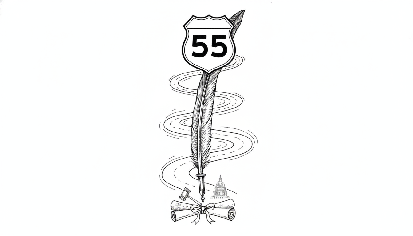 Ink illustration for Who Gets to Set the Speed Limit—and What the Number Really Measures